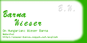 barna wieser business card